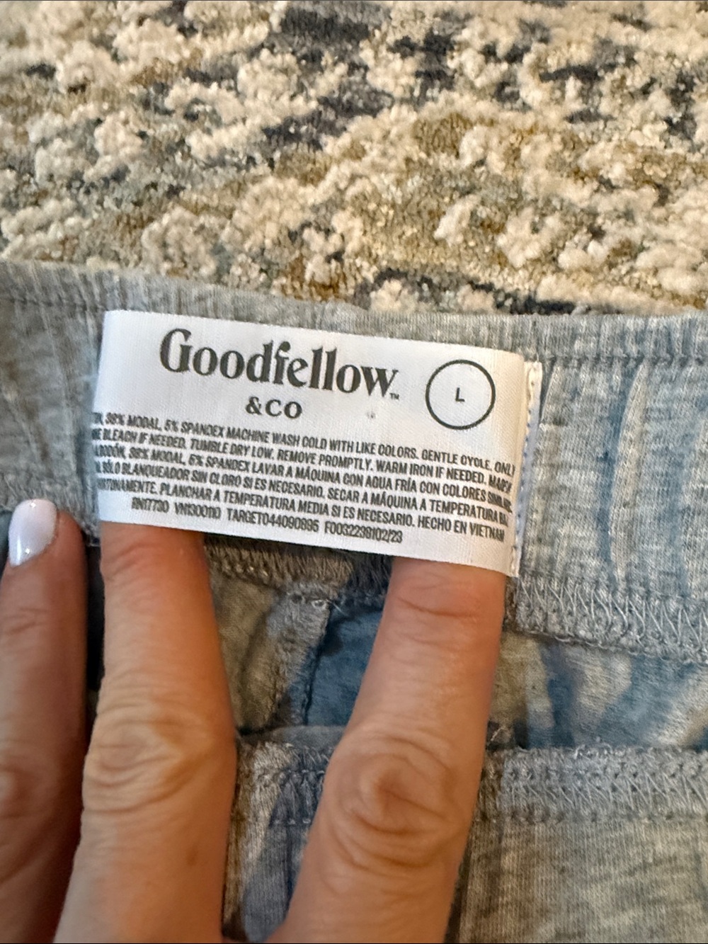 Goodfellow & Co Light Gray Drawstring Track Pants - Picture 2 of 4